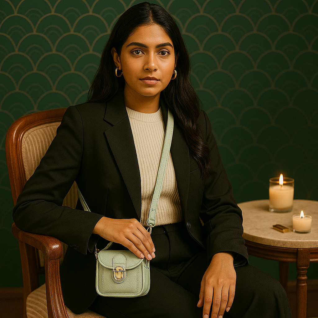 Light Green Mini Crossbody Bag for Women