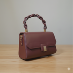 The Crimson Elegance Top-Handle Sling Bag for Women