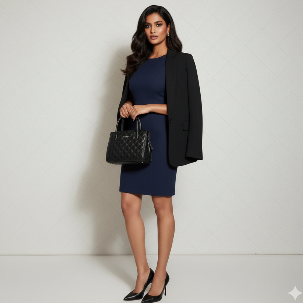 Aurora Luxe Bag Quilted Tote Handbag for Women-Elegant PU Leather Handbag