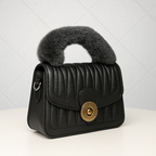 Noir Quilted Mini Handbag For Women