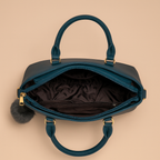 Rivaara Luxe Mocha Charm Structured Tote Handbag For Women