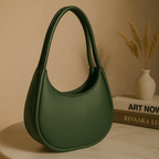 Oval Shape Shoulder Bag for Women - Premium PU Leather Stylish Handbag