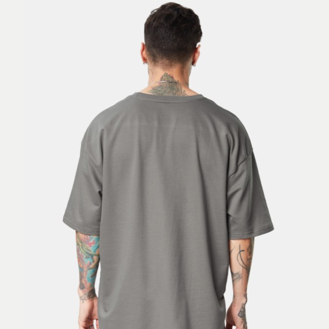Men’s Oversized Graphic Tee – Abyss Thorn | Cream/White/Black/Grey