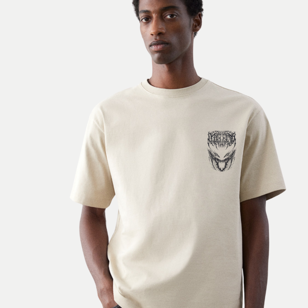 Men’s Oversized T-Shirt – VoidMaw Scream Front Graphic