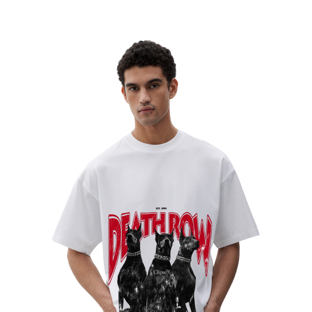 Men’s Oversized T-Shirt – Vintage Dogs Front Graphic
