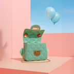 Noiré Luxe Quilted Fur Handle Handbag for Girls