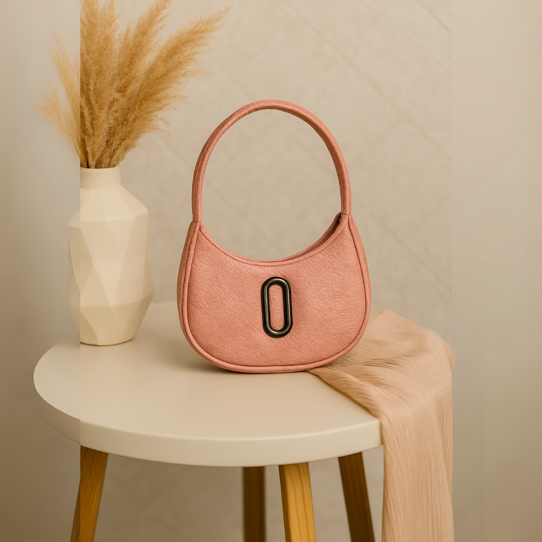 Oval Shape Shoulder Bag for Women - Premium PU Leather Stylish Handbag