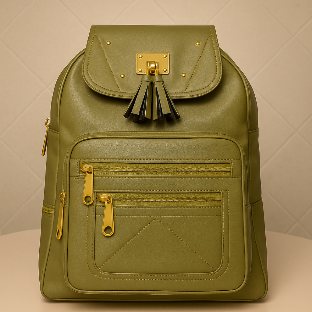 Premium Vegan Leather Backpacks with Gold Detailing – Stylish & Functional