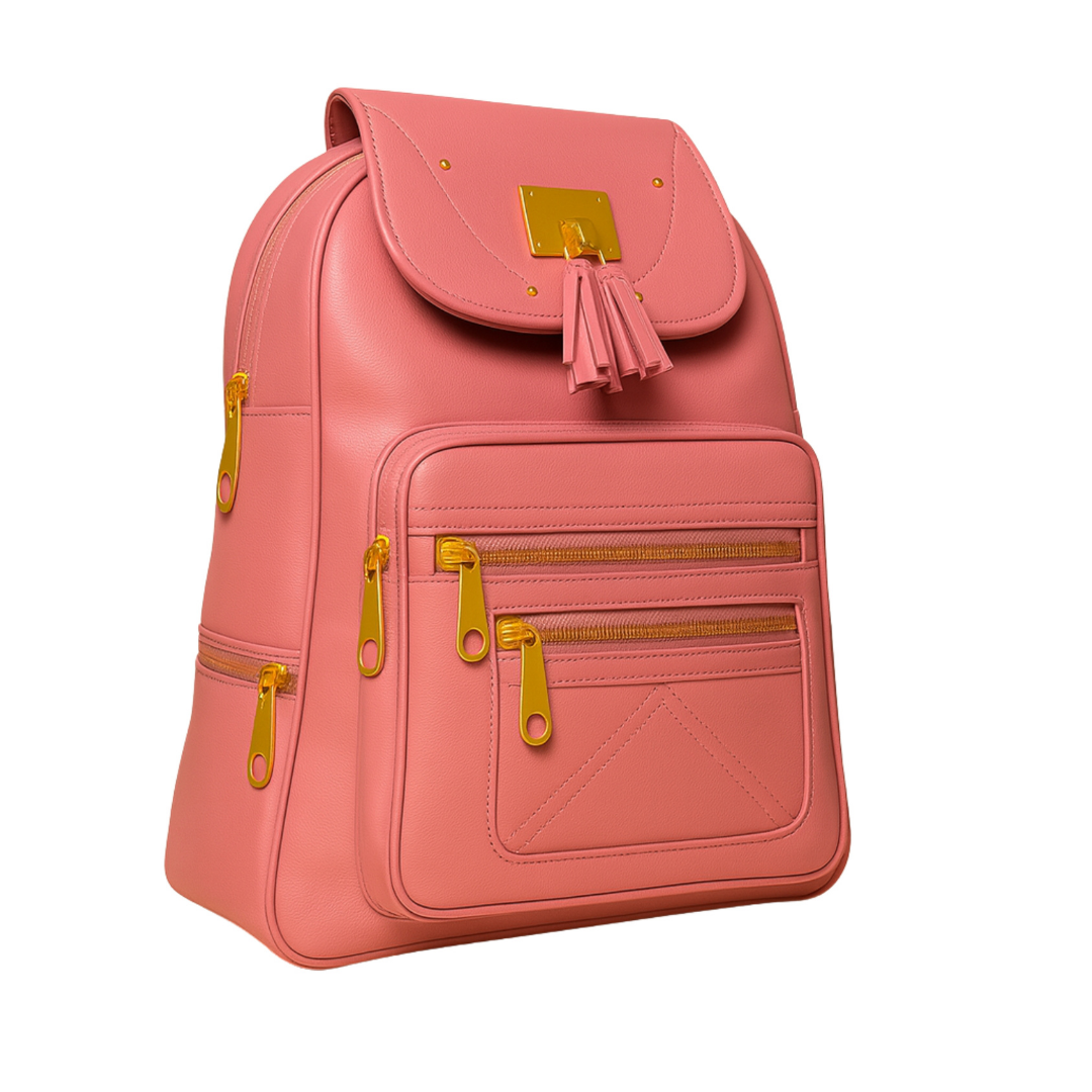 Premium Vegan Leather Backpacks with Gold Detailing – Stylish & Functional
