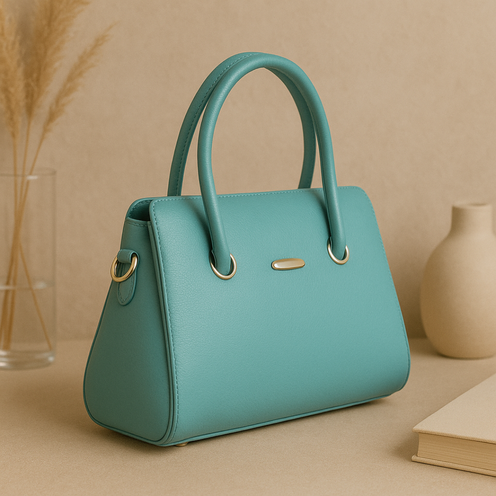 Caramel Structured Blue HandBags For Women–Premium Everyday Handbag