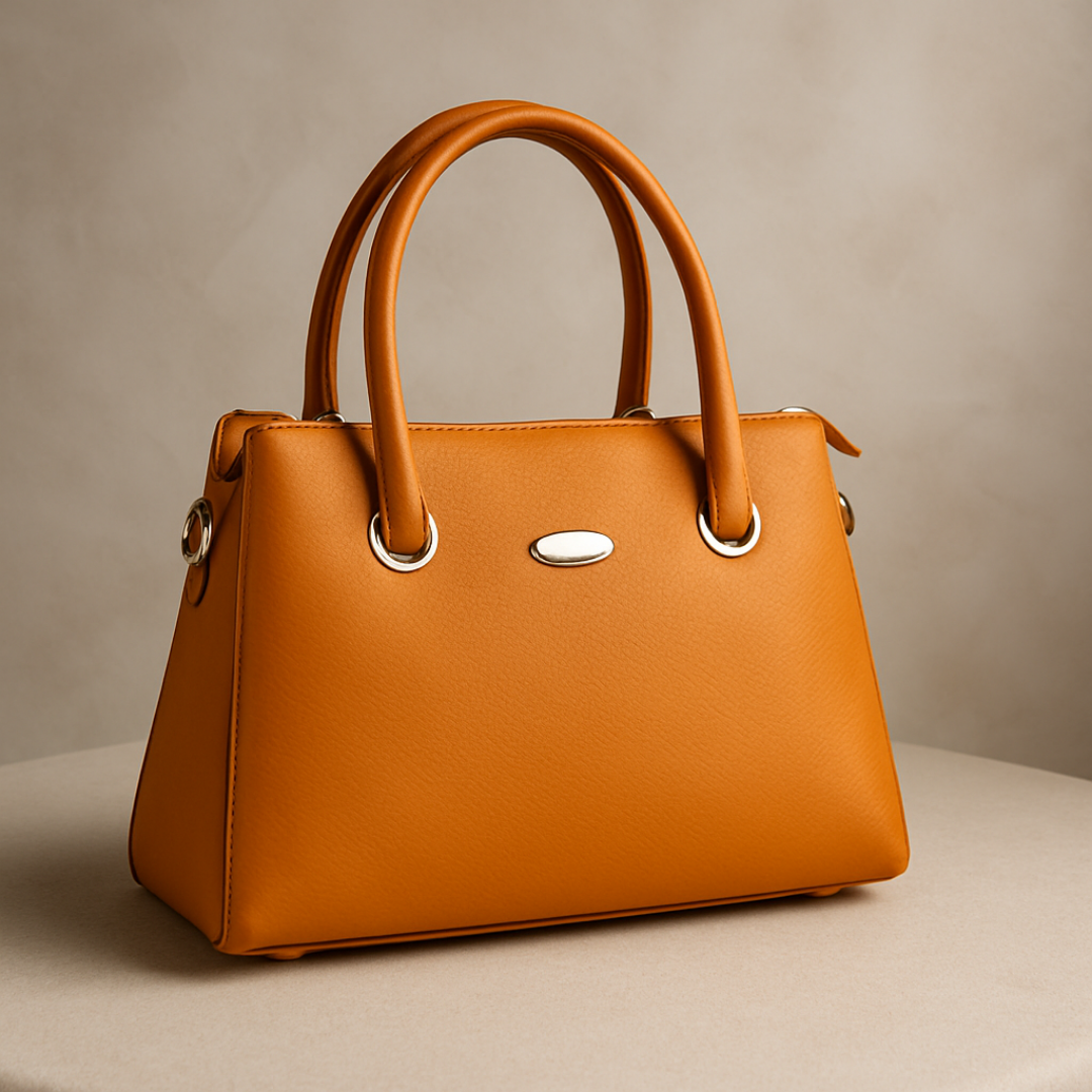 Caramel Brown Structured Tote Handbags For Women– Premium Everyday Handbag