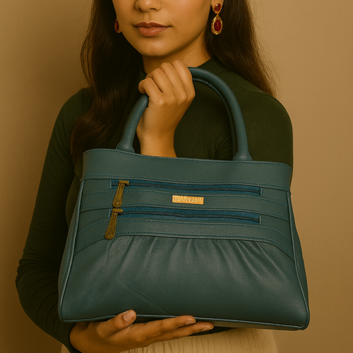 Blush Structured Tote Handbag For Women