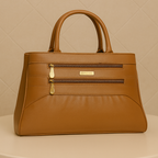 Blush Structured Tote Handbag For Women