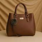 Mocha Charm Structured Tote handbag For Women