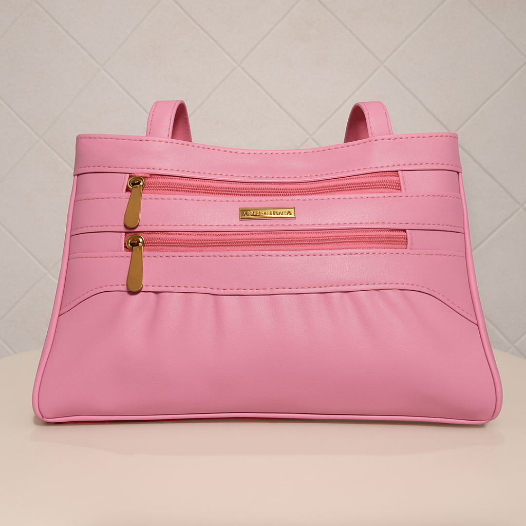 Blush Structured Tote Pink Handbag For Women