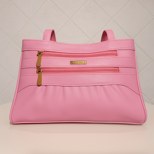 Blush Structured Tote Pink Handbag For Women
