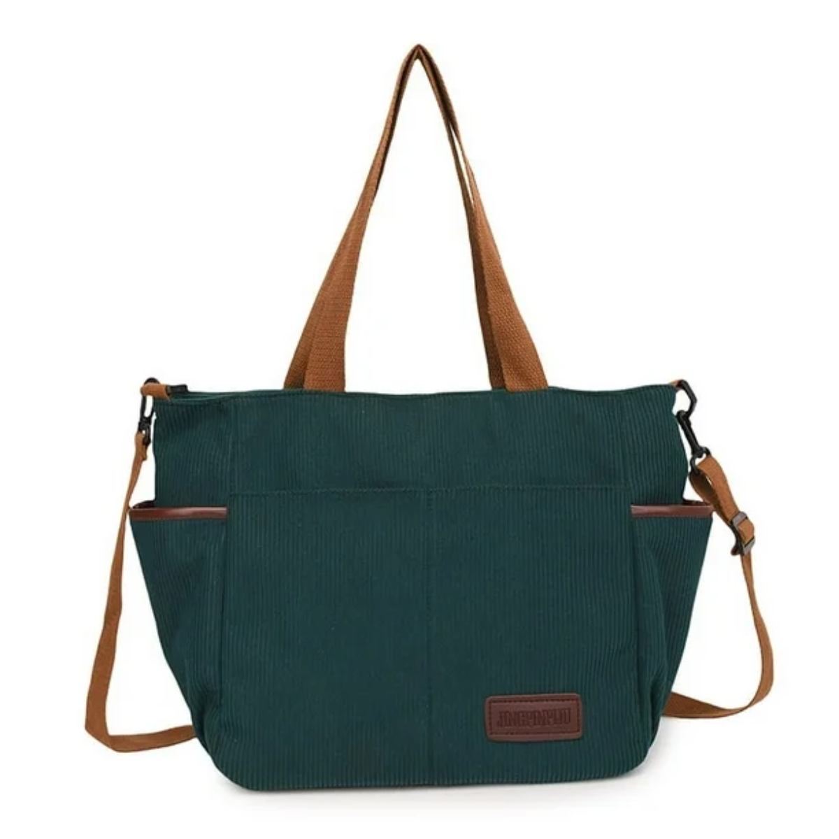 Corduroy Shoulder Tote Bag