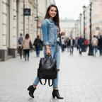 Premium Patchwork Leather Backpack