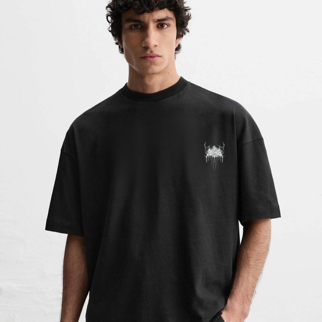 Mens-Oversized-Aether-Sigil-Metallic-Graphic-Tee